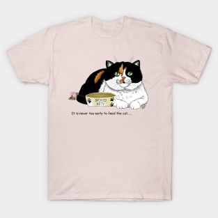 Calico Cat Food Bowl T-Shirt